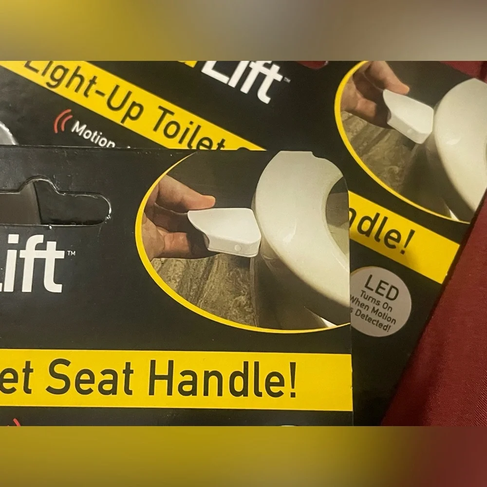 Lot of 4 LumaLift Motion-Activated LED Light-Up Toilet Seat Handles NEW